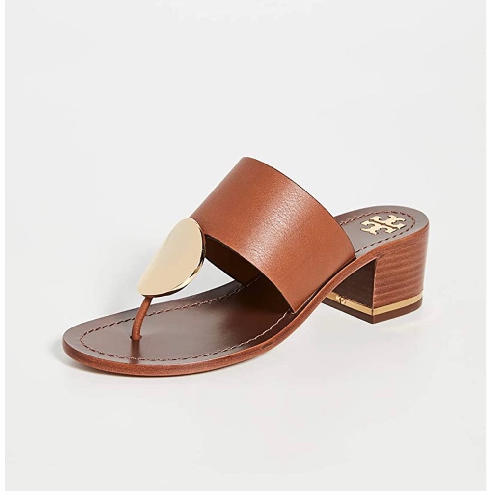 Tory Burch Paris Disc Mule Block Mid-Heel Sandal